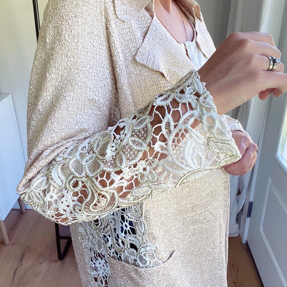 Vintage lace longline jacket - image 9