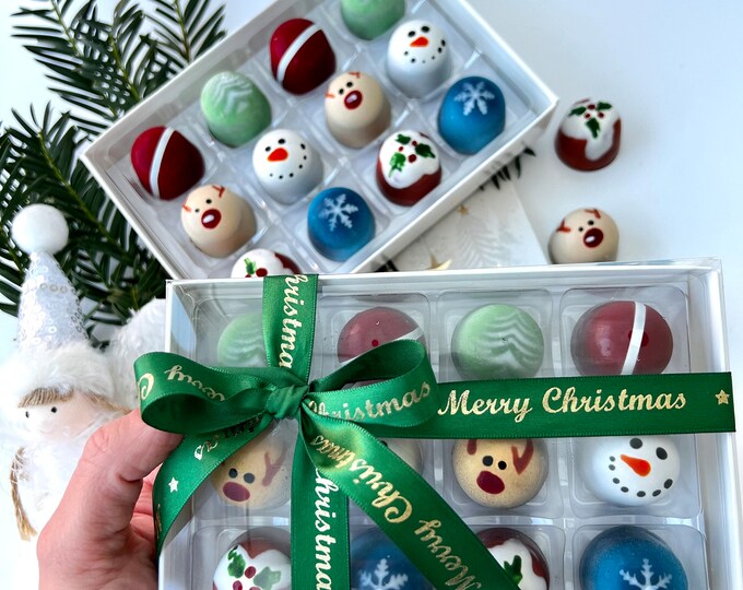 Christmas Chocolate Gift Box/ Vegan Christmas Chocolate Bonbons
