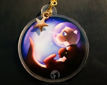 Otter space Acrylic charm