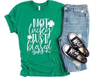 Not Lucky, Just Blessed Christian Tee - Women's Unisex Shirt