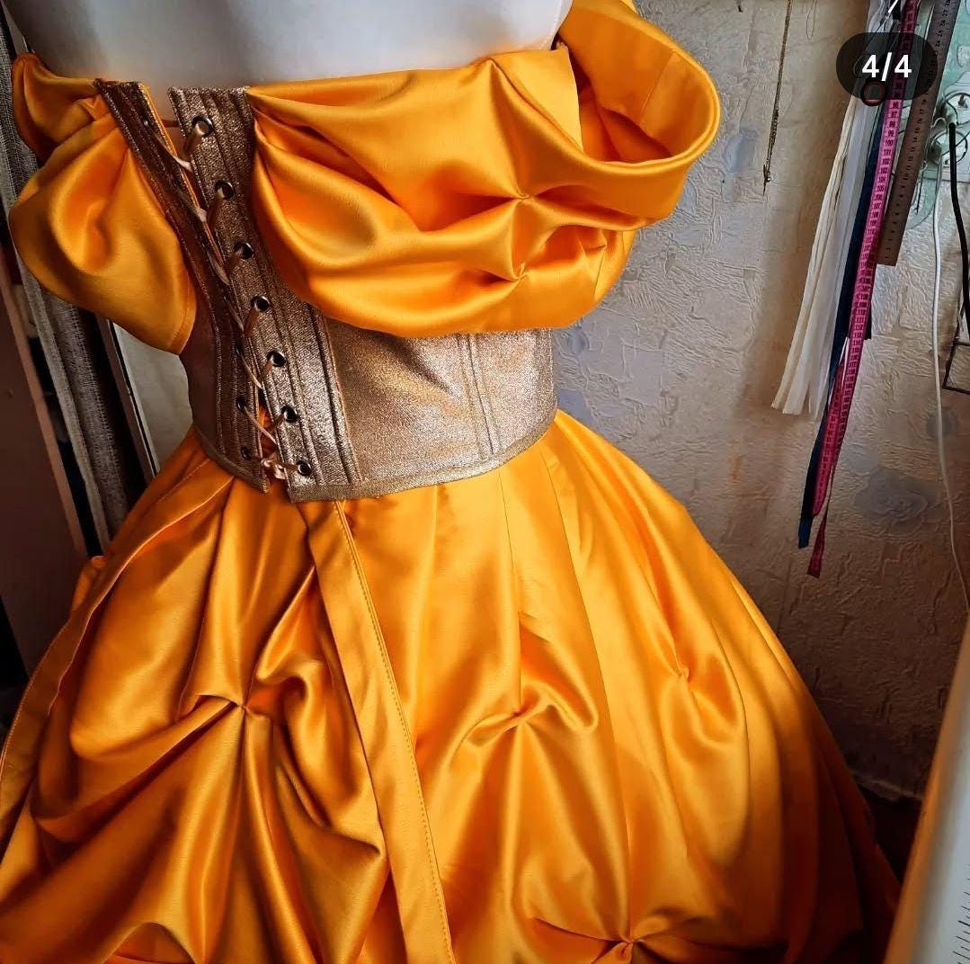 yellow corset dress belle Sunshine stitched into silk  Feeling like a modern-day Belle in this  corset butter yellow gown. Sometimes you just have to twirl , ., ., ., .,  #EveningWear #PrincessVibes #chandigarhinfluencer