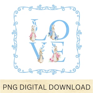 Liebe, rosa, blaue Hasen, digitaler Download, transparenter Hintergrund