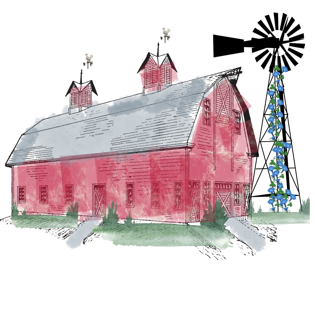 Vintage Barn Antique Png Download, Png File, Digital Download, Antique ...