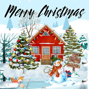 Farmhouse Christmas Png, Stationary, Red car with tree, Digital Download, Transparent Background