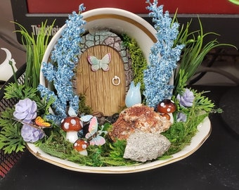 floating teacup fairy garden