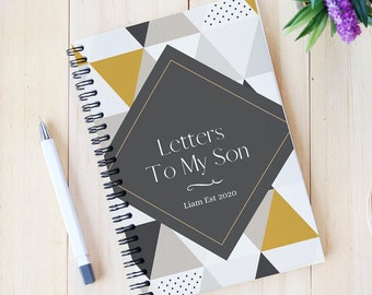 Personalized Letters To My Son Journal, Keepsake Notebook