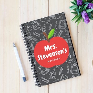 Personalized Teacher Notebook, Teacher Appreciation Gift, Teacher Gift From Student, Personalized Notebook