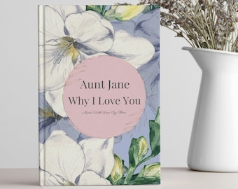 Personalized Gift For Aunt, Custom Book For Aunt, Birthday Gift for Auntie, Gift For Aunt From Niece, Aunt Christmas Gift, Fill In The Blank