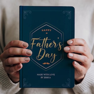 Personalized Fathers Day Book, Gift For Dad, Custom Father&#39;s Day Gift, Gift From Daughter, Gift From Kids For Dad, Fill In The Blank Book