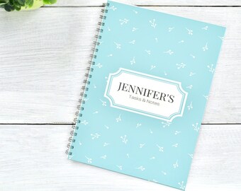 Personalisierter A5 Tagesplaner, Notizbuch mit individuellem Namen