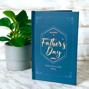 Gift for father. Personalized Book for father. Happy Father's Day Book. Luhvee books. Love Book For Dad.