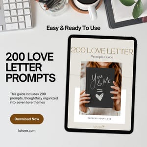 200 ideas para cartas de amor, inspiración para escribir en el amor, descarga digital, PDF imprimible para parejas, diario, aniversario, San Valentín