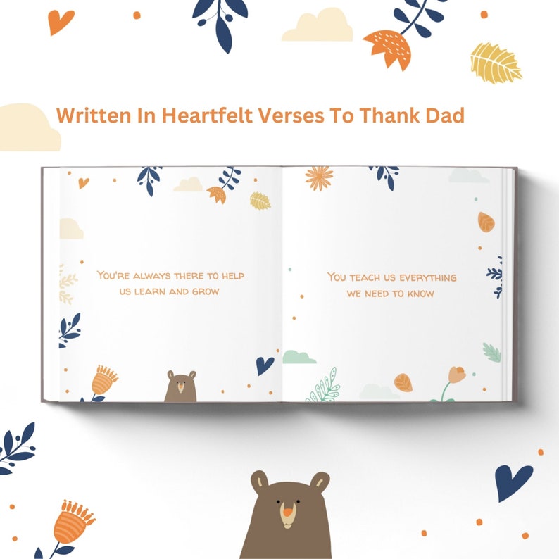 Personalized Book For Dad From Kids, I Love My Daddy Book, Fathers Day Gift Birthday Gift For Dad Gift For Dad From Kids image 2