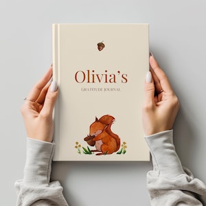 Diario infantil personalizado, diario de agradecimiento con nombre personalizado para niñas y niños, libro de recuerdos personalizado, cuaderno infantil, libro personalizado para niños