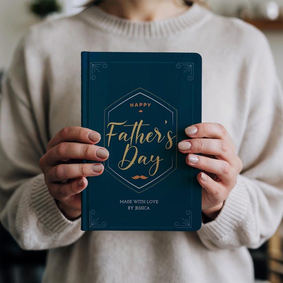 Personalized Fathers Day Book, Gift For Dad, Custom Father's Day Gift, Gift From Daughter, Gift From Kids For Dad, Fill In The Blank Book
