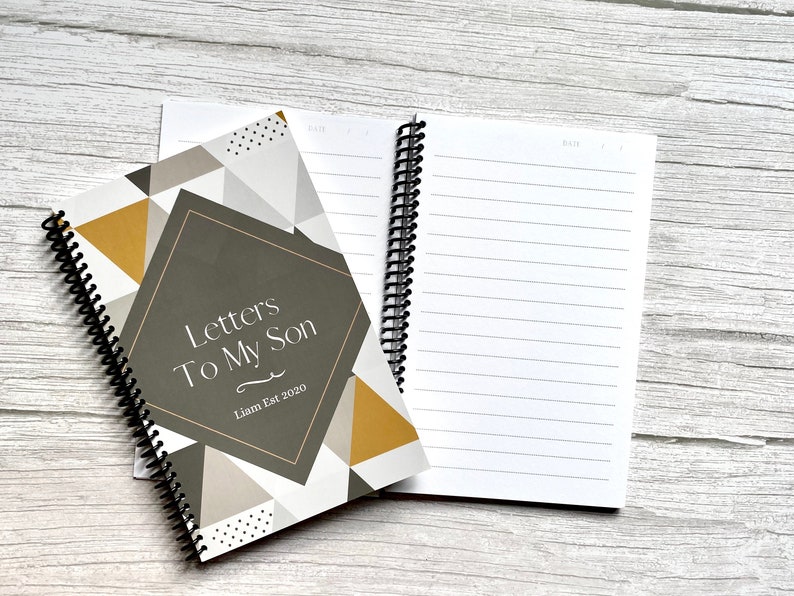 Personalized Letters to My Son Journal, Keepsake Notebook Etsy