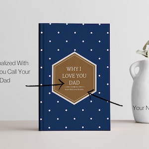 Why I Love You Dad Book. Personalized Book For Father. Gift for dad. personalized books. Luhvee Books.