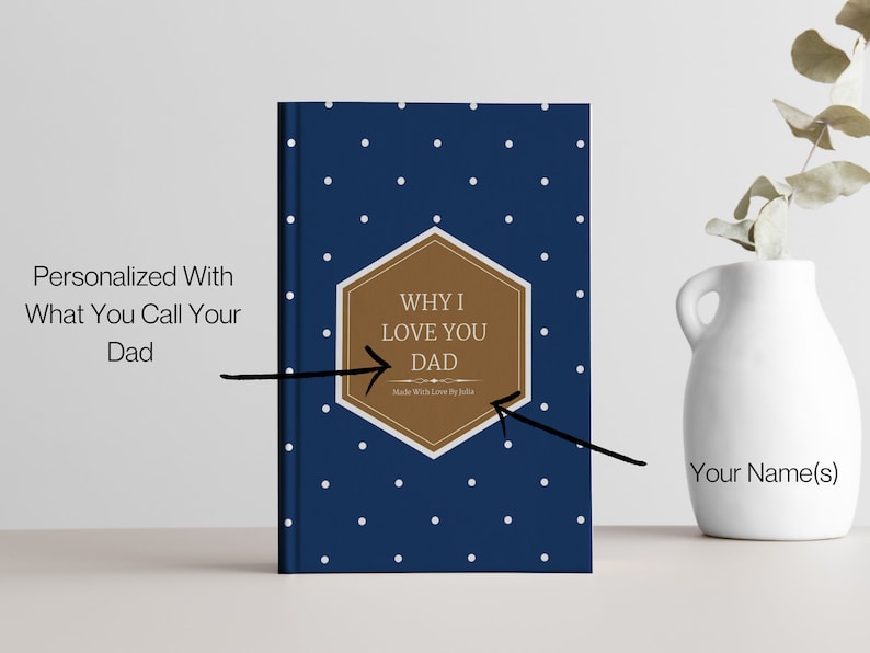 Why I Love You Dad Book. Personalized Book For Father. Gift for dad. personalized books. Luhvee Books.