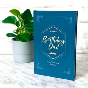 Personalisiertes Geburtstagsbuch, Happy Birthday Dad, Geschenk für Papa von Tochter / Sohn, Sentimentales Geschenk für Papa, Geschenk für Vater, Papa Geschenk