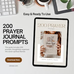 Gebedsdagboekprompts, journalingprompts, digitale dagboekgids, geloofsjournaal, dankbaarheid, mindfulness, geestelijke gezondheid, pdf-download