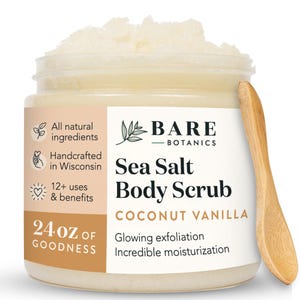 All Natural Body Scrub (Net Wt. 24oz) | Gentle Exfoliator, Super Moisturizer, No Synthetic Fragrances | Salt Scrub & Gift Set