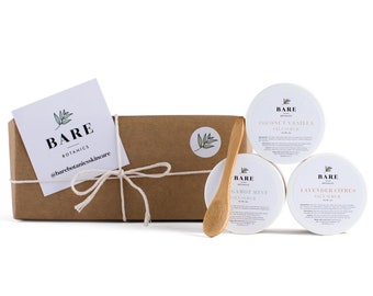 Body Scrub Gift Set - All Natural | 3 4oz Jars Perfect For Gifting & Sampling - Salt Scrubs