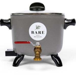 Bare Botanics Electric Wax Melter for Candle Making (Holds 10+ lbs) | Heat Resistant Handle & Brass Spout | Melts All Waxes in <30 Mins