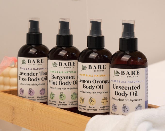 Handpoured Hydrating Body Oil | Natural Vegan Cruelty-Free
