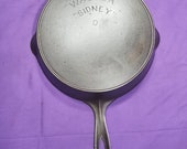 VHTF Early quot Wagner quot Arc quot Sidney quot Arc 8 Cast Iron Skillet with Heat Ring Sits Flat Smooth Clean 1800s