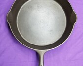 Early 11 unmarked quot ERIE quot Cast Iron Skillet with Heat Ring Clean Smooth Level Ghost quot ERIE quot Ready To Use