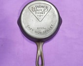 Pie Logo 3 Wagner Cast Iron Skillet with Smooth Bottom Clean Smooth level Sits Flat Ready to Use