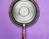 Very Nice 8 Wagner Cast Iron Waffle Maker with Low Base Wood Handles Clean Sits Flat Level 1910 Ready To Use Or Display