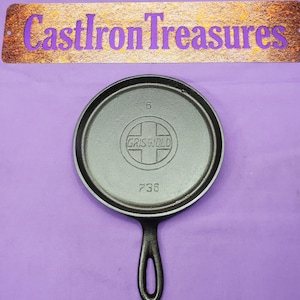 Rare Griswold #6 Cast Iron Handled Griddle Slant ERIE Logo 736 Sits Flat Ready To Use Or Display