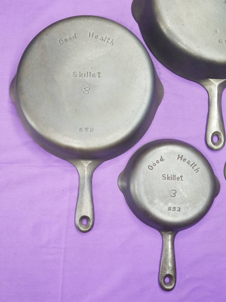 Griswold 39 Good Health Cast Iron Skillets with Smooth Etsy