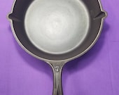 Fancy Handle 7 Cast Iron Skillet with Smooth Bottom Clean 1800s Original Milling Marks 4 Ready To Use Or Display Beautiful