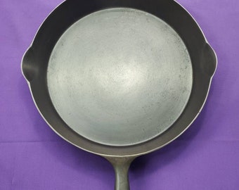 Excellent 9 Griswold Cast Iron Skillet With Strong Heat Ring Slant Erie  Logo No Quotes Sits Flat Glass Smooth 710B Ready to Use or Display 