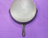 Excellent 11 quot WAGNER quot Sidney Cast Iron Skillet with Heat Ring Glass Smooth Clean Sits Flat Ready To Use Or Display Beautiful