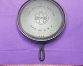 Very Nice Griswold 9 Cast Iron Handled Griddle Large Block Logo ERIE PA USA 11 inch Sits Flat Glass Smooth Ready to Use