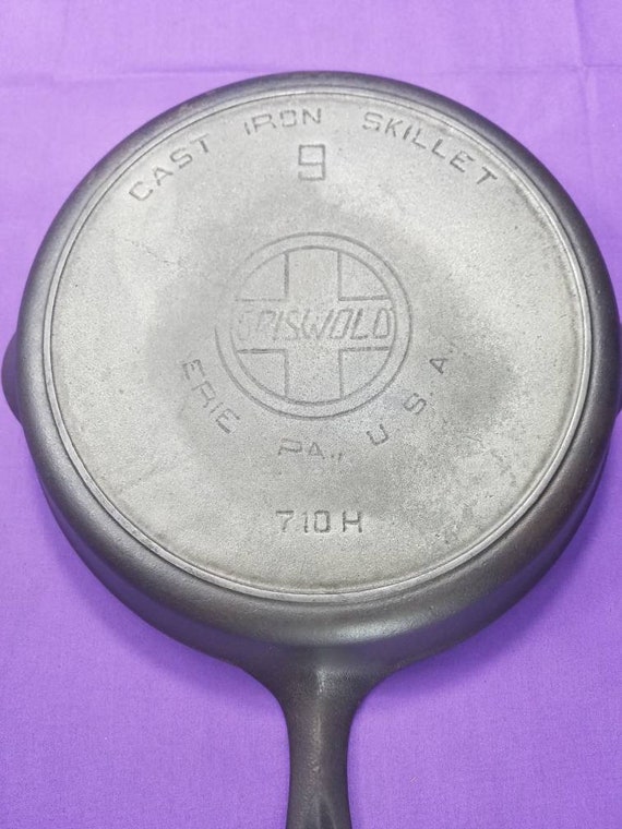 Flat Antique Japanese Cast Iron Skillet/fry/saute Pan 9 Inches  griswold/erie 