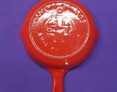 Red Cream 0 Griswold Cast Iron Skillet with Heat Ring Sits Flat Smooth Ready to Use Or Display