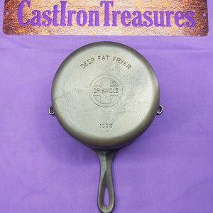 Rare Griswold Cast Iron Deep Fat Fryer #1003 with Bail Handle Smooth Clean Ready to Use Or Display