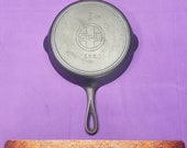 Very Nice 7 Griswold Cast Iron Skillet with Heat Ring Slant ERIE Logo Sits Flat Glass Smooth Ready To Use