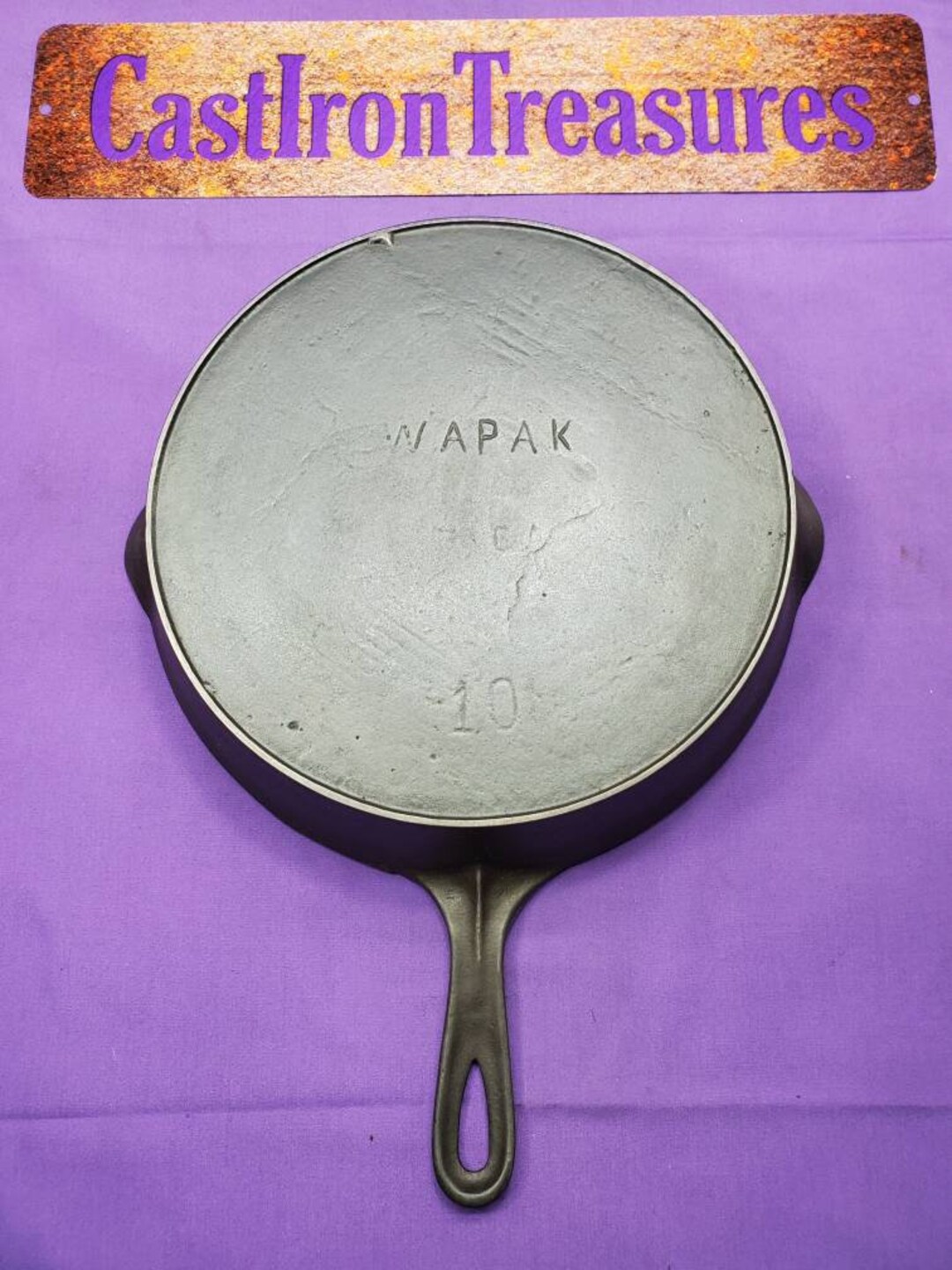 Wapak 10 Cast Iron Skillet With Heat Ring erie Etsy