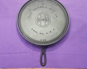 Griswold 9 Cast Iron Handled Griddle Large Logo ERIE PA USA 11 inch Sits Flat Milling Marks Very Smooth with Light Pitting Ready to Use