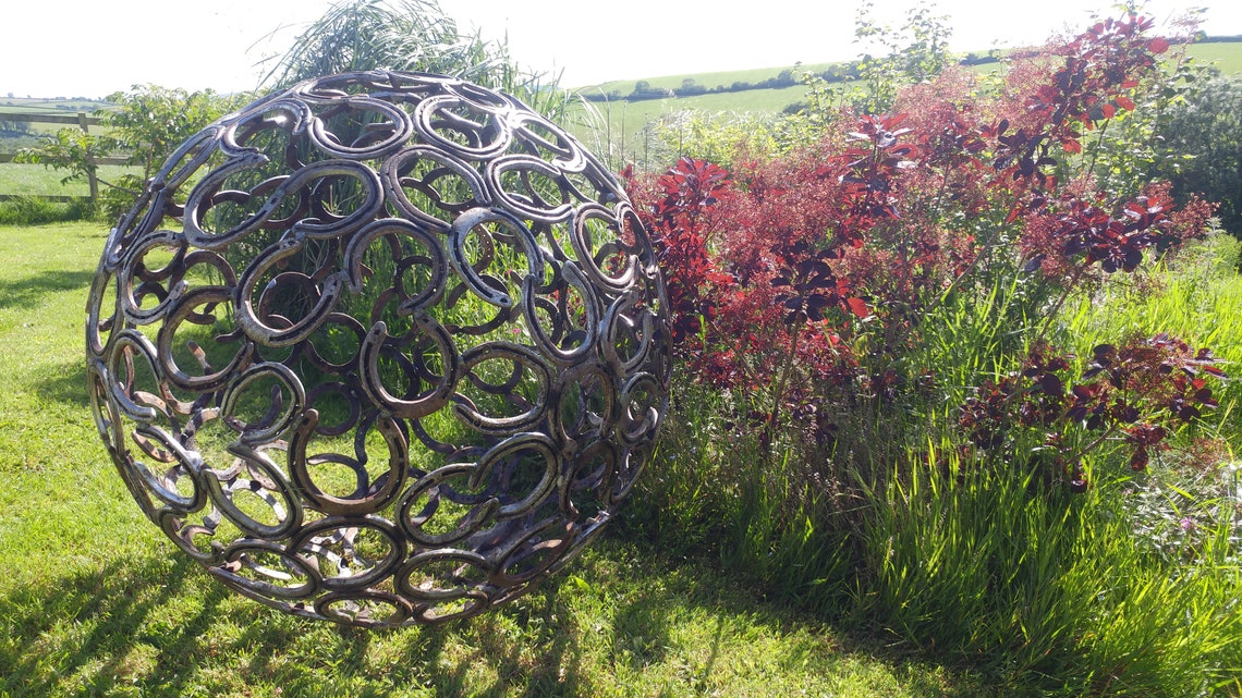 1 Meter Handmade Horseshoe Sphere Ball Garden Feature Etsy