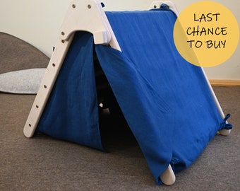 SET of Fold up triangle and tent | Foldable climbing triangle | 100% linen tent | LAST CHANCE to buy