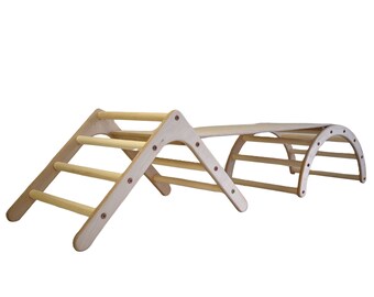 Toddler Climbing Set | Mini Triangle, mini Arch, Sliding Board