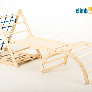 SET of 3 ITEMS , Triangle Sliding Board M size arch Climbuptoys image 2