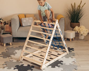 Driehoek beklimmen | Ladder, klimmuur, touwnet