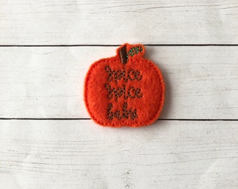 Fall Felt Embellishments 4 felties Fall Bow Centers Halloween Felties Sweeter than Pumpkin Spice felties Fall Felties